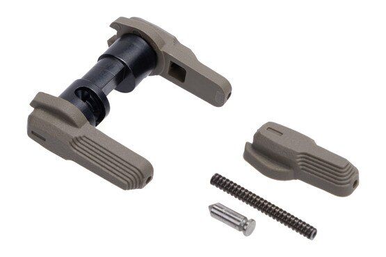 User configurable ambidextrous safety selector, flat dark earth.